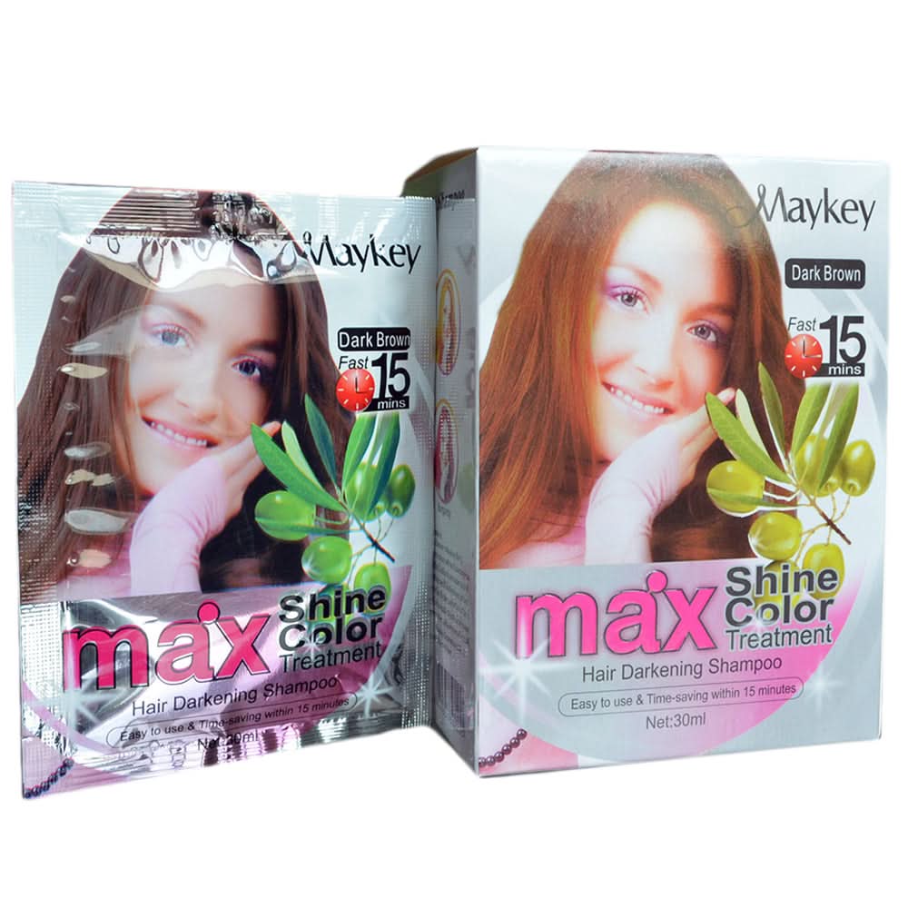 Maykey Shampoo Color Dark Brown 30Ml, BEAUTY & PERSONAL CARE, HAIR COLOUR, Chase Value, Chase Value