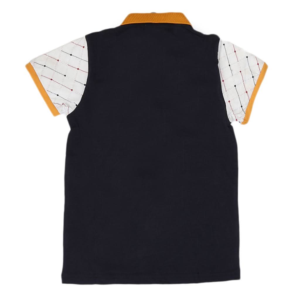Boys Polo Half Sleeve T-Shirt - Navy Blue, Kids, Boys T-Shirts, Chase Value, Chase Value