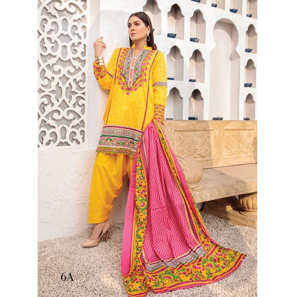 Anum Classic Printed Lawn 3 Pcs Un-Stitched Suit V 5 - 6-A, Women, 3Pcs Shalwar Suit, Al-Zohaib Textiles, Chase Value