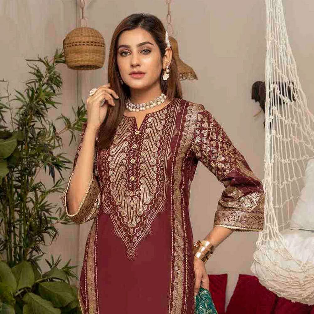 AL Zohaib Monsoon Cotton Gold Print unstitched 3pc Suit, Women, 3Pcs Shalwar Suit, Al-Zohaib Textiles, Chase Value