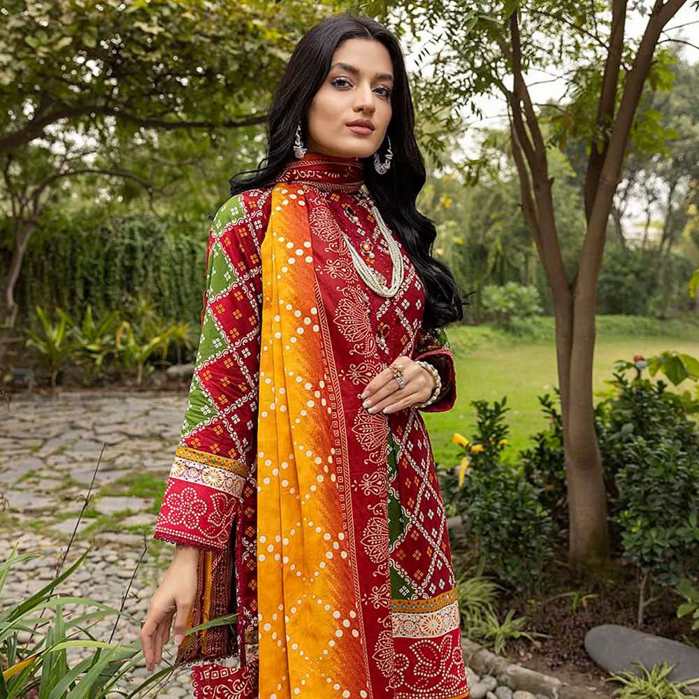 Anum Printed Lawn Unstitiched 3Pcs Suit V1 - C-6, Women, 3Pcs Shalwar Suit, Al-Zohaib Textiles, Chase Value