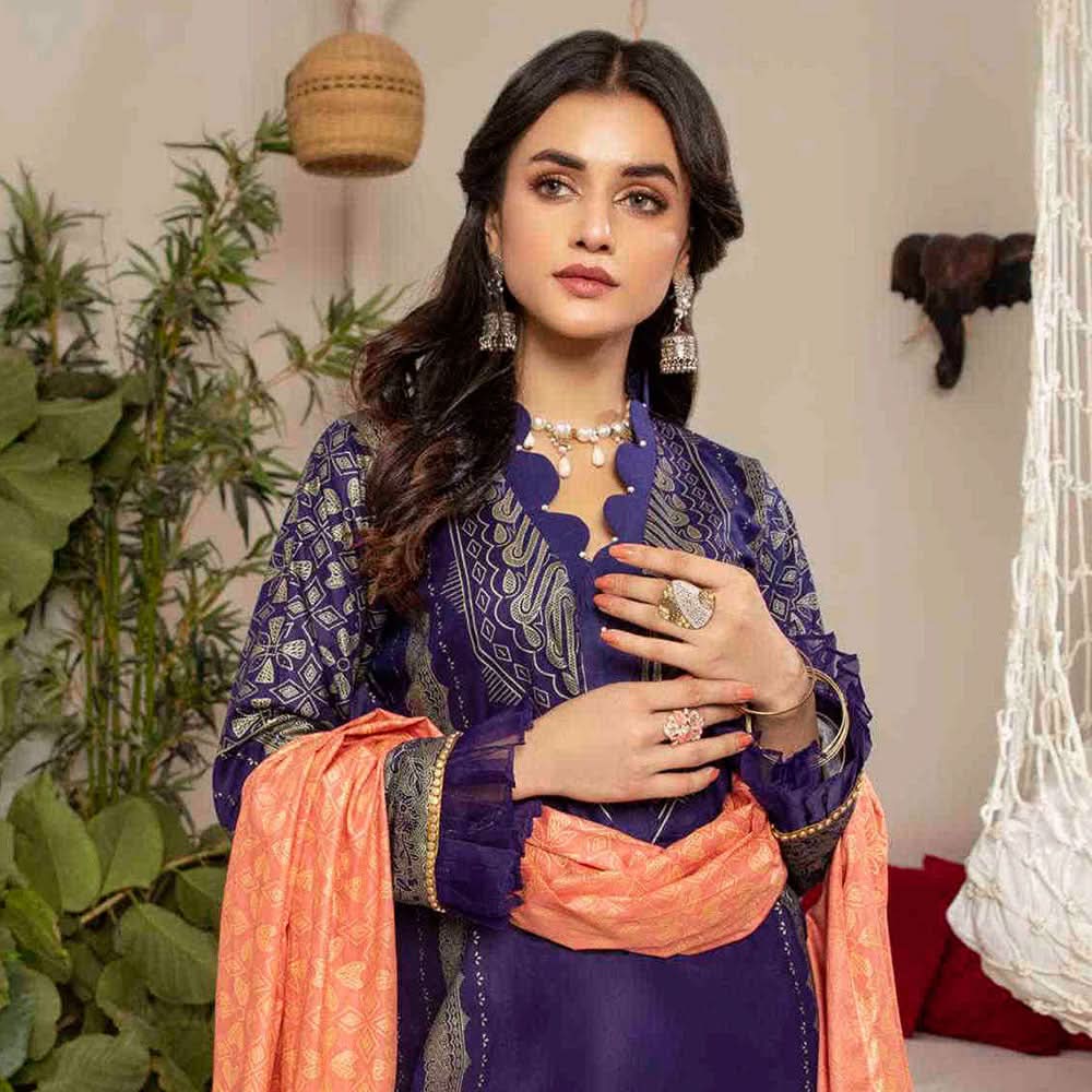 AL Zohaib Monsoon Cotton Gold Print unstitched 3pc Suit, Women, 3Pcs Shalwar Suit, Al-Zohaib Textiles, Chase Value