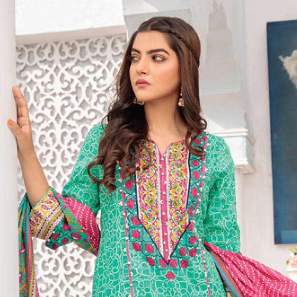 Anum Classic Printed Lawn 3 Pcs Un-Stitched Suit V 5 - 6-C, Women, 3Pcs Shalwar Suit, Al-Zohaib Textiles, Chase Value