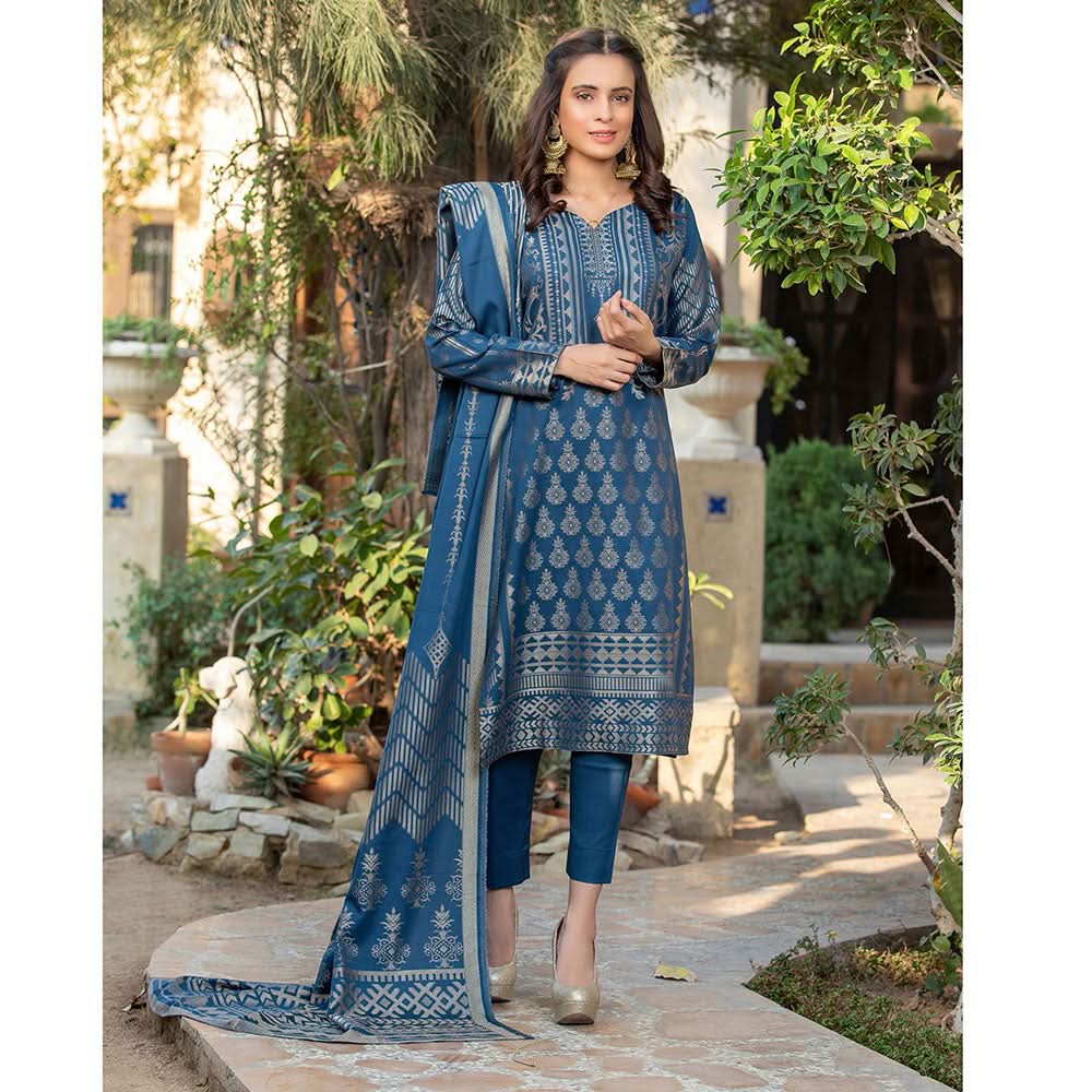 RA PEACH Jacquard Baroshia unstitched 3pc Suit, Women, 3Pcs Shalwar Suit, Chase Value, Chase Value