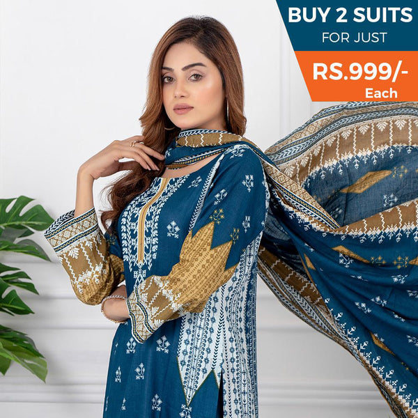 Sahil Printed Lawn V 3 3 Pcs Un-Stitched Suit - 6, Women, 3Pcs Shalwar Suit, ZS Textiles, Chase Value