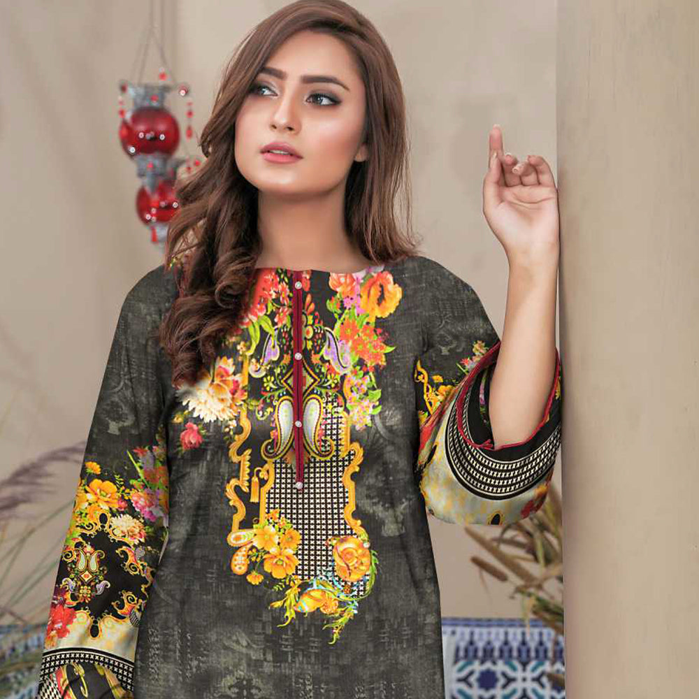 Riwayat Cottrell Digital Printed Linen 3 Pcs Un-Stitched Suit - 06, Women, 3Pcs Shalwar Suit, Ulfat Textile, Chase Value