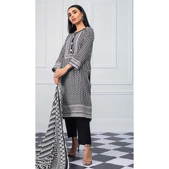 Salina Black & White Printed Lawn 3 Piece Un-Stitched Suit - 06, Women, 3Pcs Shalwar Suit, Regalia Textiles, Chase Value