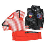 Boys 3 Piece Full Sleeves Suit - Red, Kids, Boys Sets And Suits, Chase Value, Chase Value