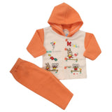 Newborn Boy Full Sleeves Polar Hooded Suit - Peach, Kids, NB Boys Sets And Suits, Chase Value, Chase Value