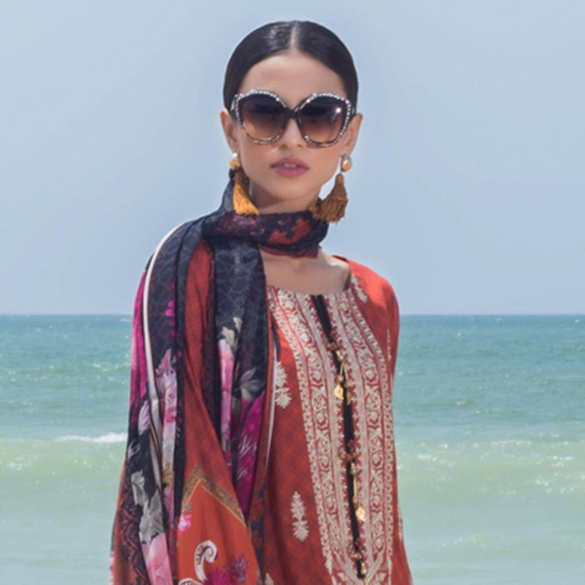 Iman Digital Printed & Embroidered Lawn 3 Pcs Un-Stitched Suit - 6, Women, 3Pcs Shalwar Suit, Regalia Textiles, Chase Value