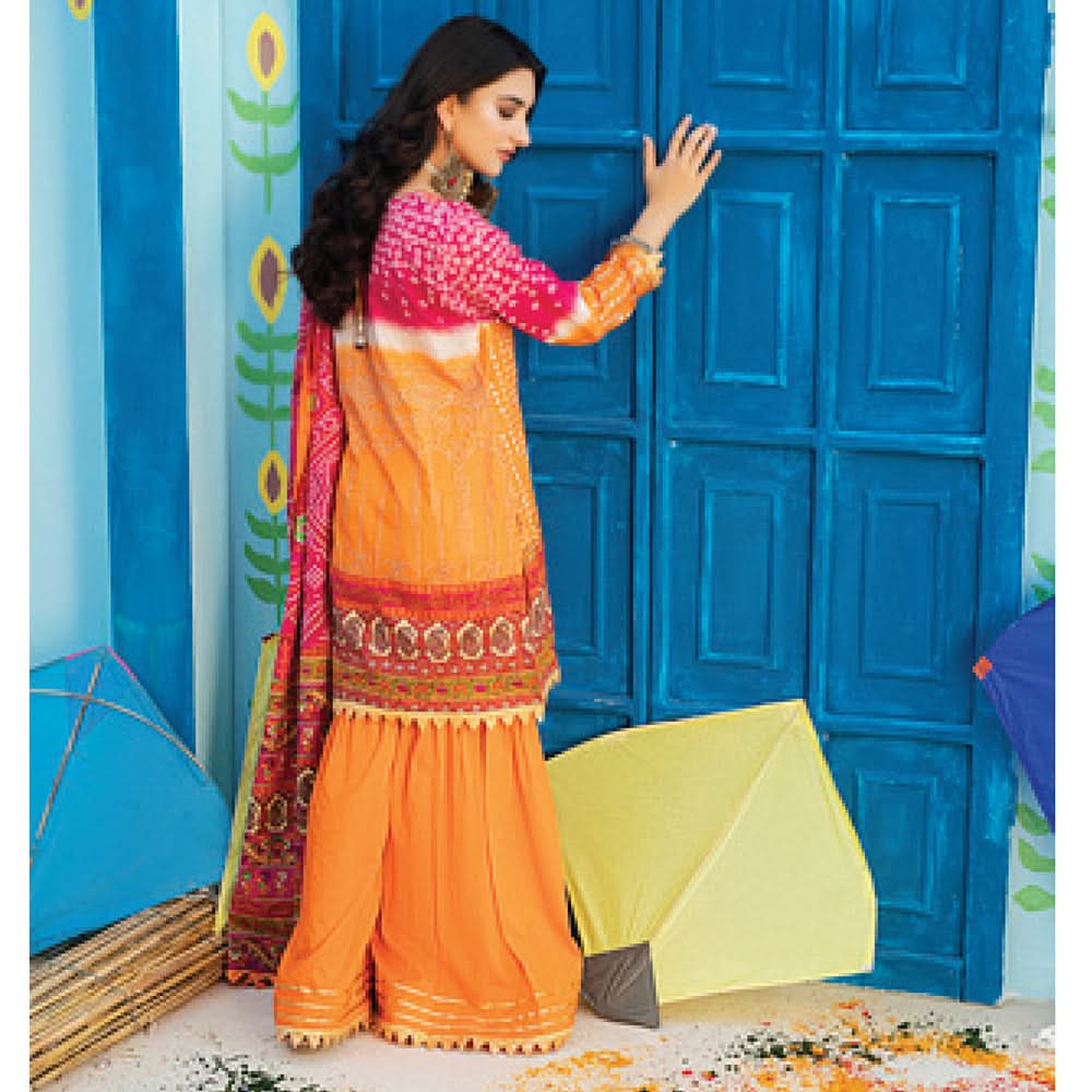 Monsoon Printed Lawn 3 Pcs Un-Stitched Suit Vol 1 - 6-A, Women, 3Pcs Shalwar Suit, Al-Zohaib Textiles, Chase Value
