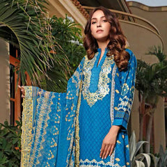 Haya Emaan Embroidered Viscose 3 Piece Un-Stitched Suit - 6B, Women, 3Pcs Shalwar Suit, Salam's Textiles, Chase Value