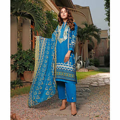 Haya Emaan Embroidered Viscose 3 Piece Un-Stitched Suit - 6B, Women, 3Pcs Shalwar Suit, Salam's Textiles, Chase Value