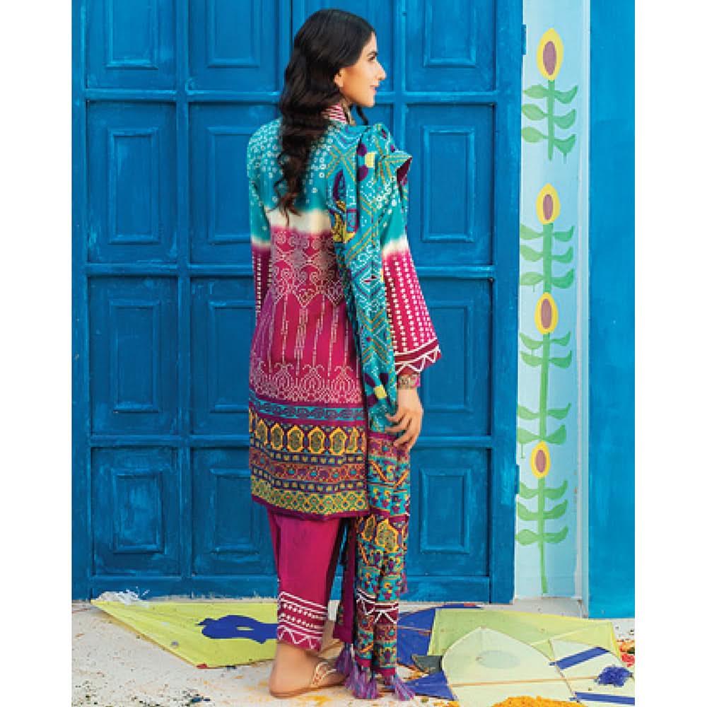 Monsoon Printed Lawn 3 Pcs Un-Stitched Suit Vol 1 - 6-B, Women, 3Pcs Shalwar Suit, Al-Zohaib Textiles, Chase Value