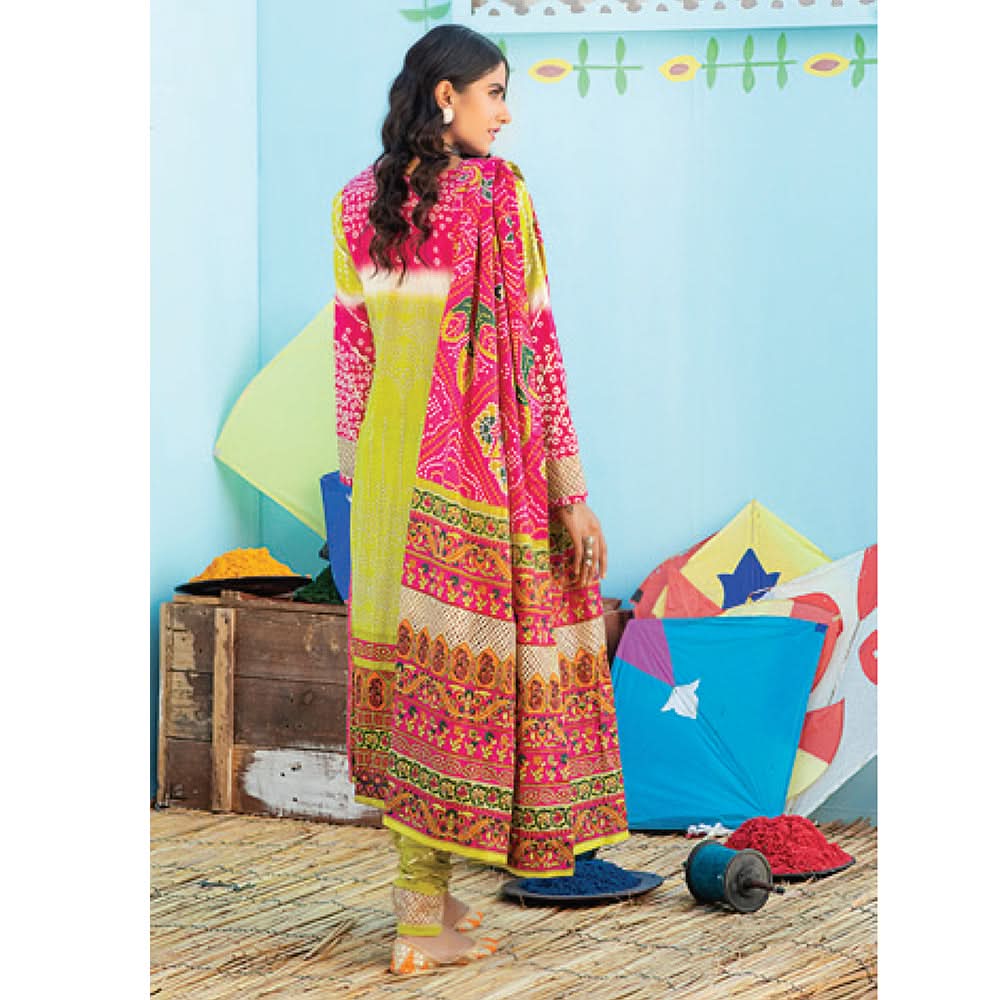 Monsoon Printed Lawn 3 Pcs Un-Stitched Suit Vol 1 - 6-C, Women, 3Pcs Shalwar Suit, Al-Zohaib Textiles, Chase Value