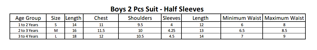 Boys 2 Pcs Suit Half Sleeves - White, Kids, Boys Sets And Suits, Chase Value, Chase Value