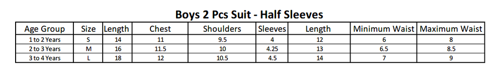 Boys 2 Pcs Suit Half Sleeves - White, Kids, Boys Sets And Suits, Chase Value, Chase Value