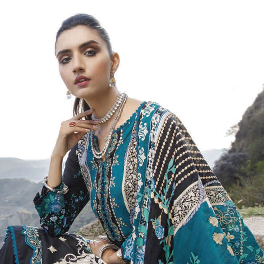 Monsoon Printed Lawn 3 Pcs Un-Stitched Suit Vol 2 - 7-A, Women, 3Pcs Shalwar Suit, Al-Zohaib Textiles, Chase Value