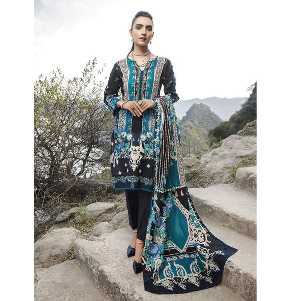 Monsoon Printed Lawn 3 Pcs Un-Stitched Suit Vol 2 - 7-A, Women, 3Pcs Shalwar Suit, Al-Zohaib Textiles, Chase Value