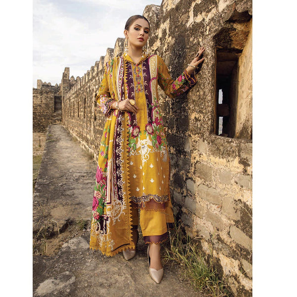 Monsoon Printed Lawn 3 Pcs Un-Stitched Suit Vol 2 - 7-B, Women, 3Pcs Shalwar Suit, Al-Zohaib Textiles, Chase Value