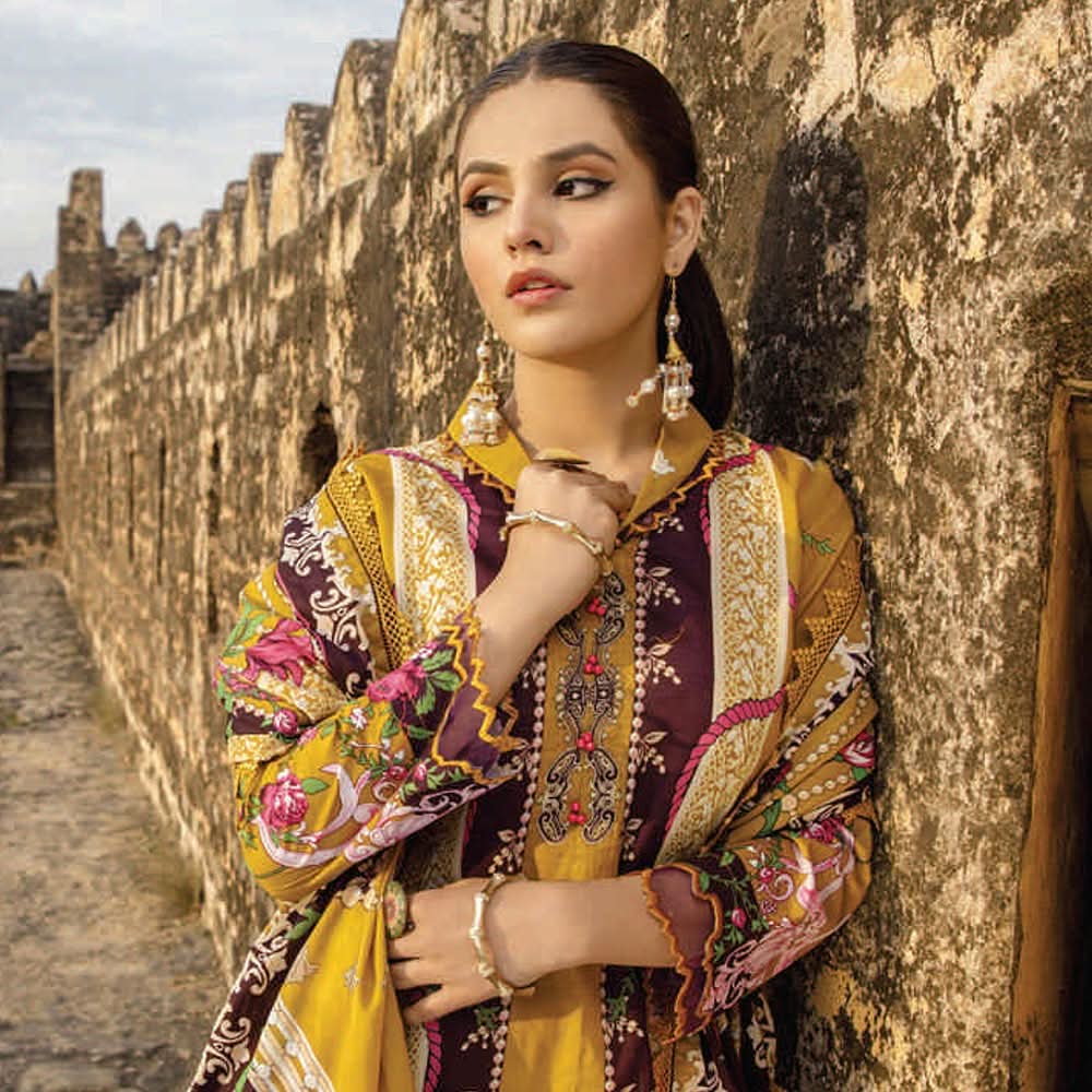 Monsoon Printed Lawn 3 Pcs Un-Stitched Suit Vol 2 - 7-B, Women, 3Pcs Shalwar Suit, Al-Zohaib Textiles, Chase Value