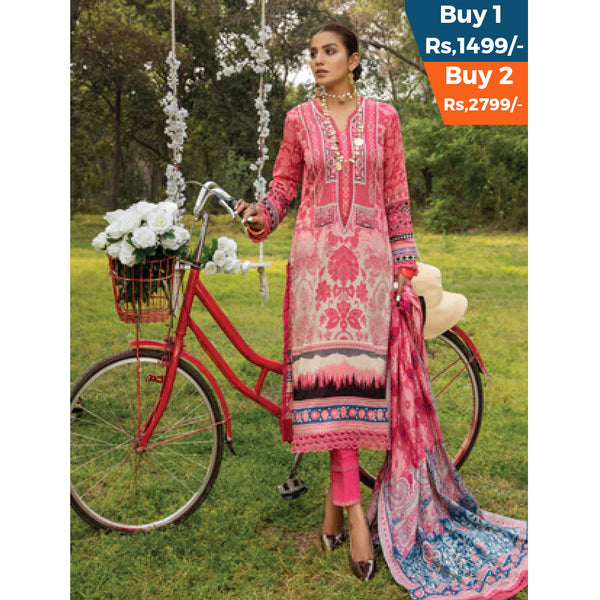 Anum Classic Printed Lawn 3 Pcs Un-Stitched Suit Vol 3 - 7-C, Women, 3Pcs Shalwar Suit, Al-Zohaib Textiles, Chase Value