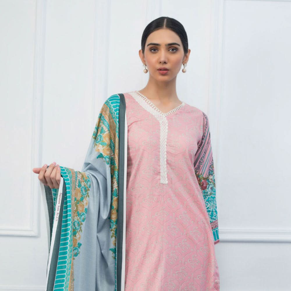 Signature Icon Printed Lawn 3 Piece Un-Stitched Suit Vol 2 - 4 A, Women, 3Pcs Shalwar Suit, ZS Textiles, Chase Value