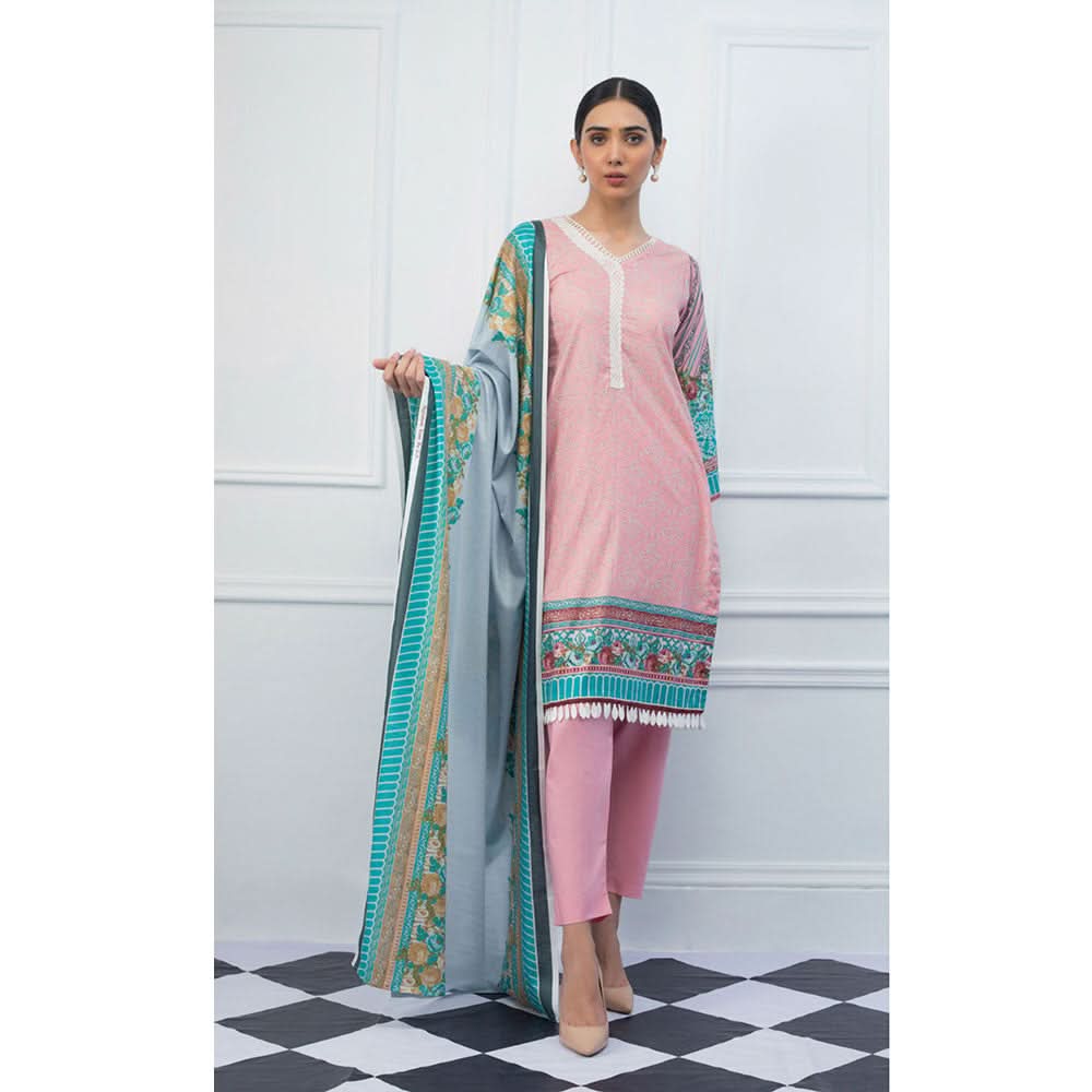 Signature Icon Printed Lawn 3 Piece Un-Stitched Suit Vol 2 - 4 A, Women, 3Pcs Shalwar Suit, ZS Textiles, Chase Value