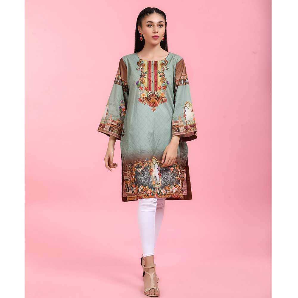 Regalia Tunic Printed Cambric Lawn Un-Stitched Kurti Vol 2 - 07, Women, Unstitched Kurti, Regalia Textiles, Chase Value