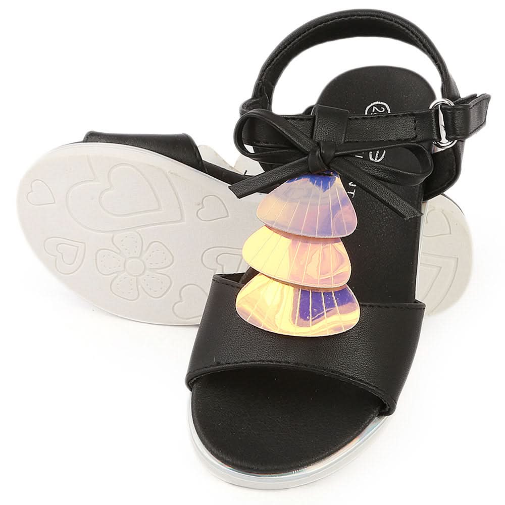 Girls Fancy Sandal (70308) - Black, Kids, Girls Sandals, Chase Value, Chase Value
