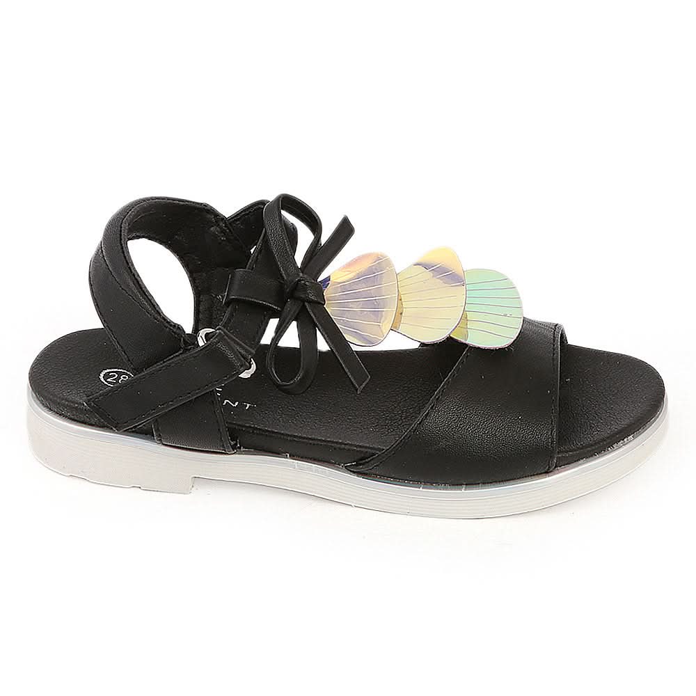 Girls Fancy Sandal (70308) - Black, Kids, Girls Sandals, Chase Value, Chase Value