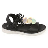 Girls Fancy Sandal (70308) - Black, Kids, Girls Sandals, Chase Value, Chase Value