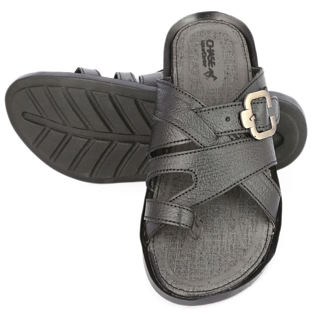 Men's Slippers (704) - Black, Men, Slippers, Chase Value, Chase Value