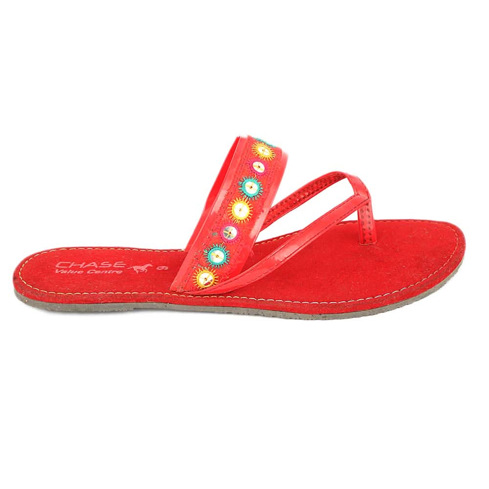 Women's Slipper (705) - Red, Women, Slippers, Chase Value, Chase Value