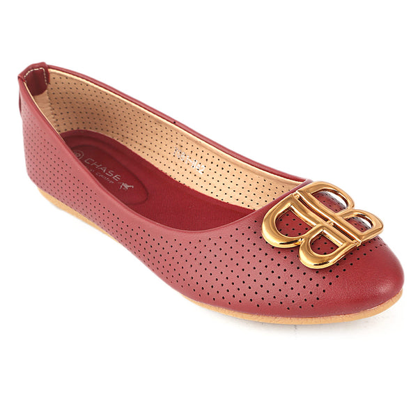 Women's Fancy Pumps (7061-H42) - Maroon - test-store-for-chase-value