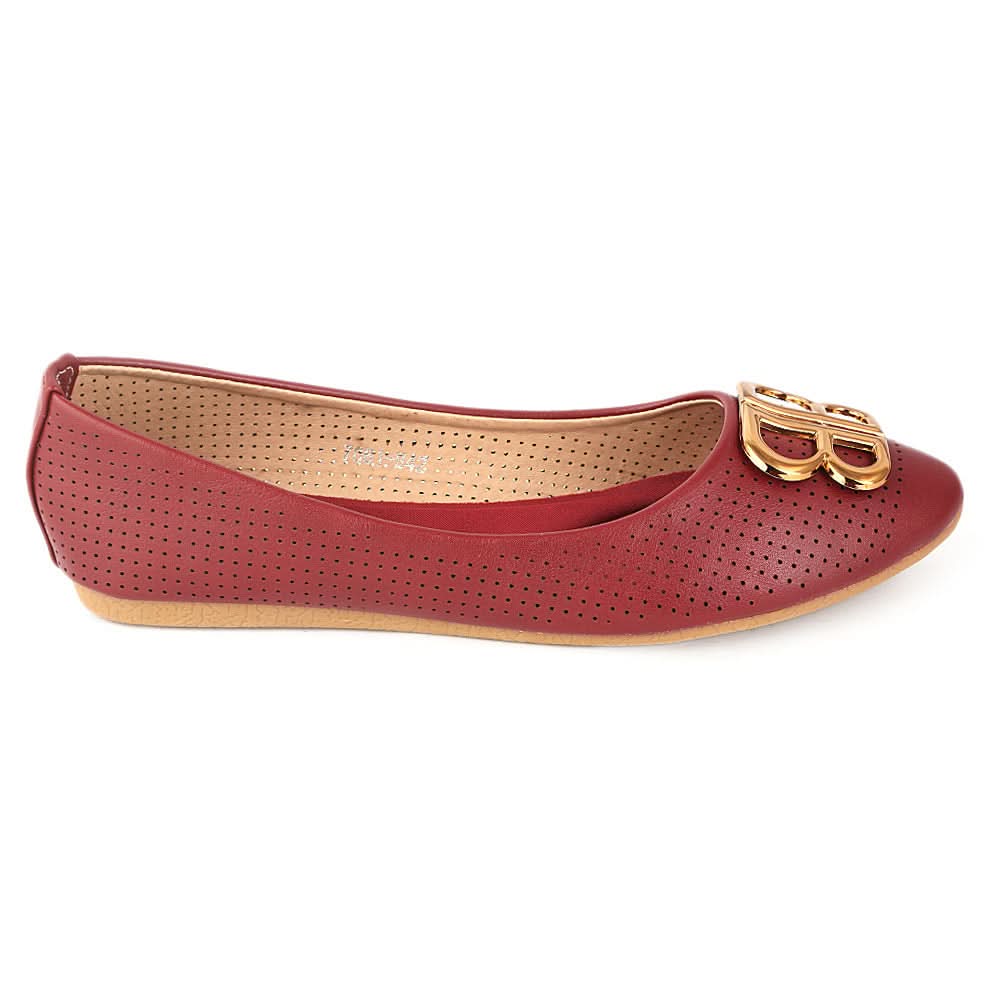 Women's Fancy Pumps (7061-H42) - Maroon - test-store-for-chase-value