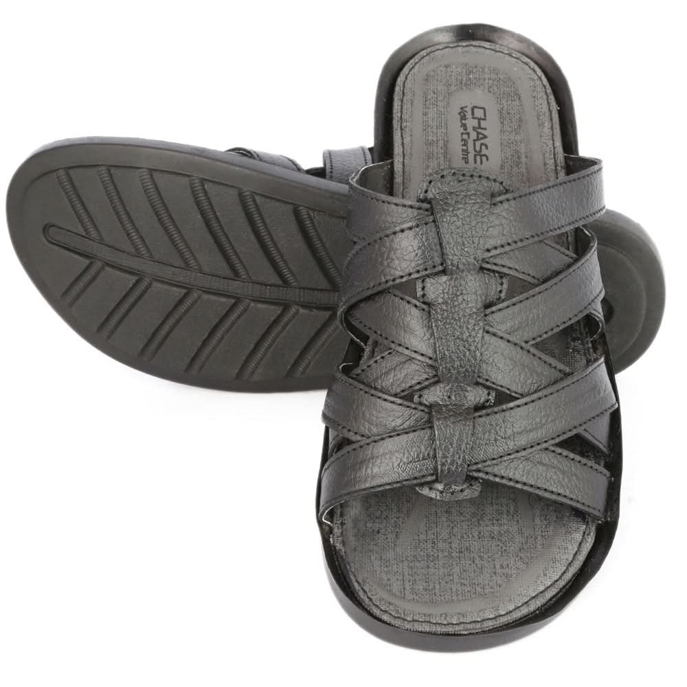 Men's Slippers (707) - Black, Men, Slippers, Chase Value, Chase Value