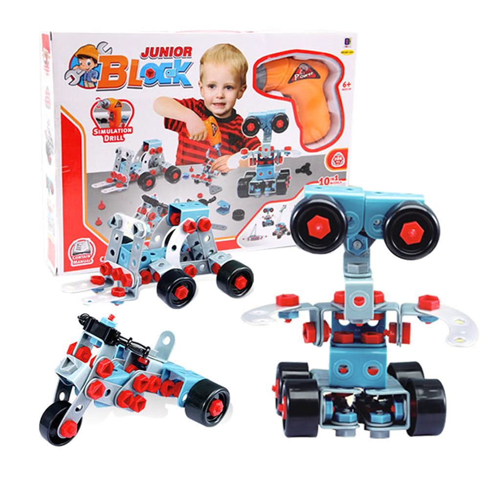 Block & Tool Set 10 in 1 - Orange, Kids, Educational Toys, Chase Value, Chase Value