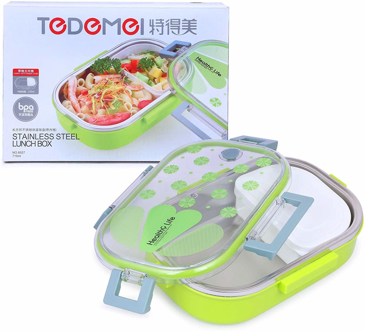 Tedemei Thermal Lunch Box 710ml - Green, Kids, Tiffin Boxes And Bottles, Chase Value, Chase Value