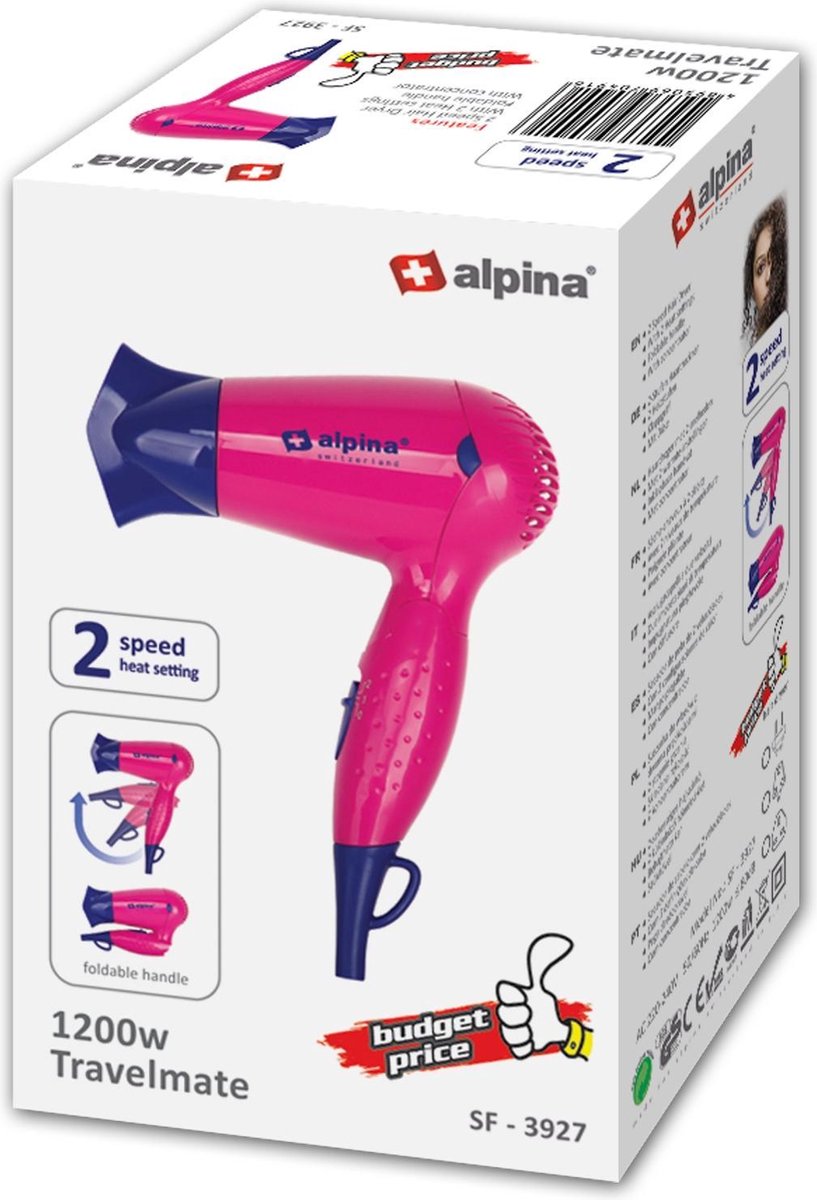 Alpina Foldable Hair Dryer SF-3927, Home & Lifestyle, Hair Dryer, Alpina, Chase Value