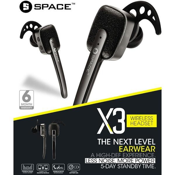 Bluetooth Head Set X-3 - Black, Hands Free / Head Phones, Chase Value, Chase Value