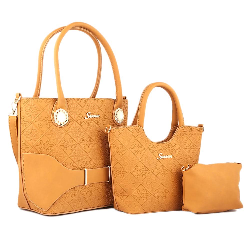 Women's Handbag 3 Pcs (7711) - Taupe, Women, Bags, Chase Value, Chase Value