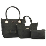 Women's Handbag 3 Pcs (7711) - Black, Women, Bags, Chase Value, Chase Value