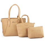 Women's Handbag 3 Pcs (7713) - Khaki, Women, Bags, Chase Value, Chase Value