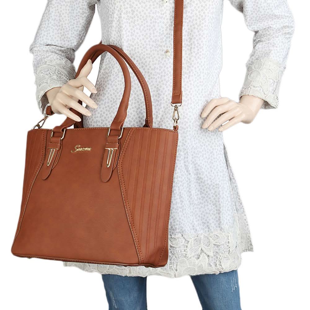 Women's Handbag 3 Pcs (7713) - Brown, Women, Bags, Chase Value, Chase Value