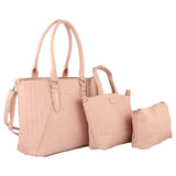 Women's Handbag 3 Pcs (7713) - Pink, Women, Bags, Chase Value, Chase Value
