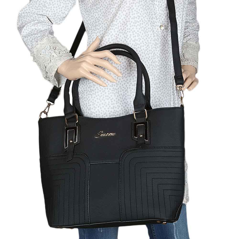 Women's Handbag 3 Pcs (785) - Black, Women, Bags, Chase Value, Chase Value