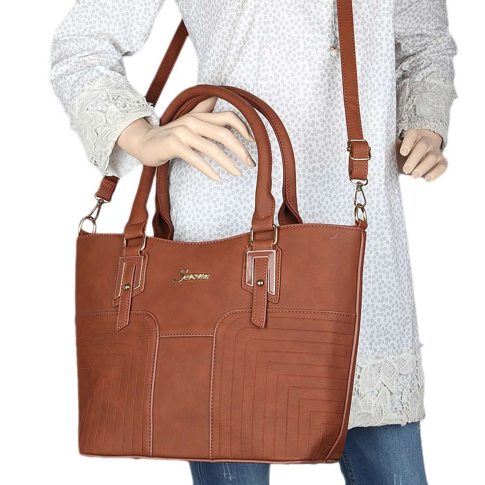 Women's Handbag 3 Pcs (785) - Brown, Women, Bags, Chase Value, Chase Value