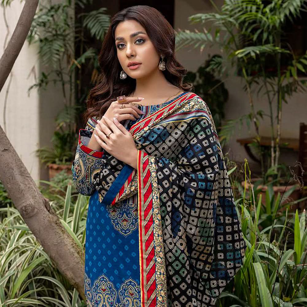 Anum Printed Lawn Unstitiched 3Pcs Suit V1 - A-7, Women, 3Pcs Shalwar Suit, Al-Zohaib Textiles, Chase Value