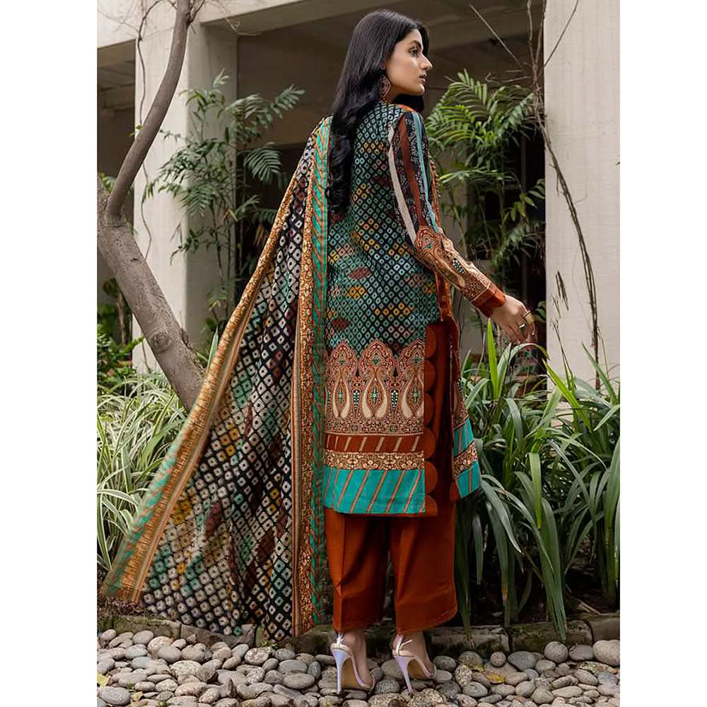 Anum Printed Lawn Unstitiched 3Pcs Suit V1 - B-7, Women, 3Pcs Shalwar Suit, Al-Zohaib Textiles, Chase Value